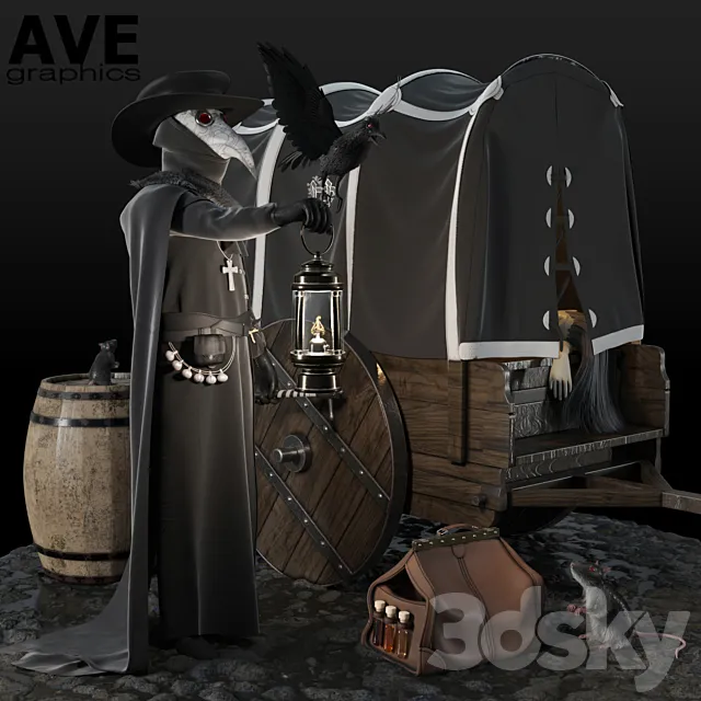 AVE Plague Doctor 3ds Max