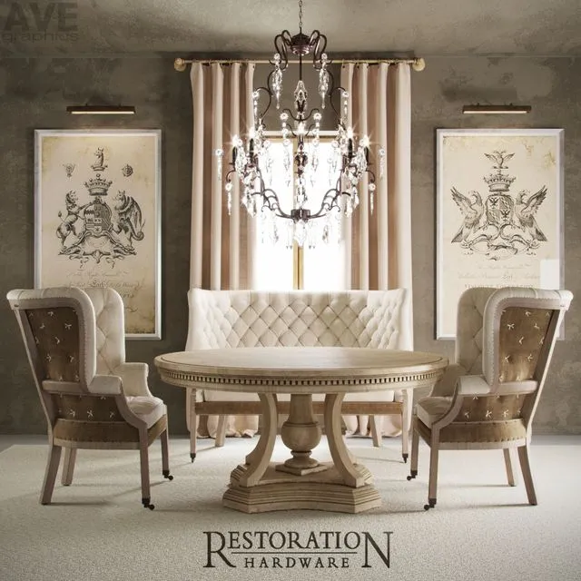 AVE Restoration Hardware English 19th c 3dsMax Model