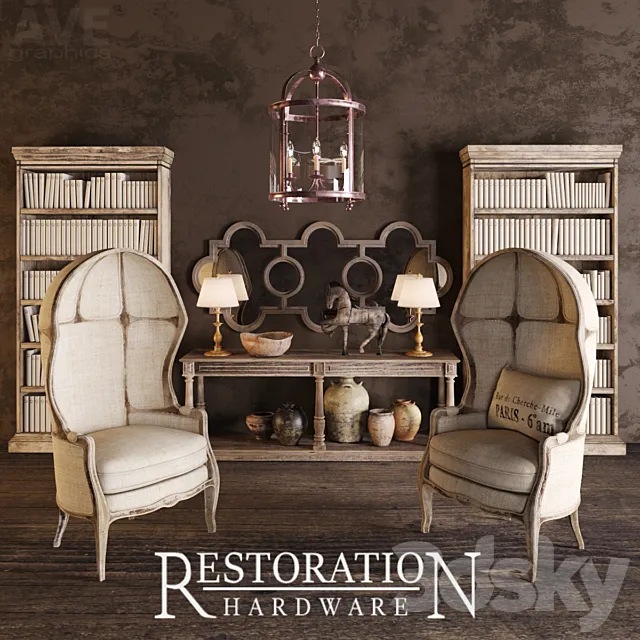 AVE Restoration Hardware set RH 3ds Max