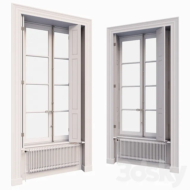 AVE Vintage French Window 3DS Max Model