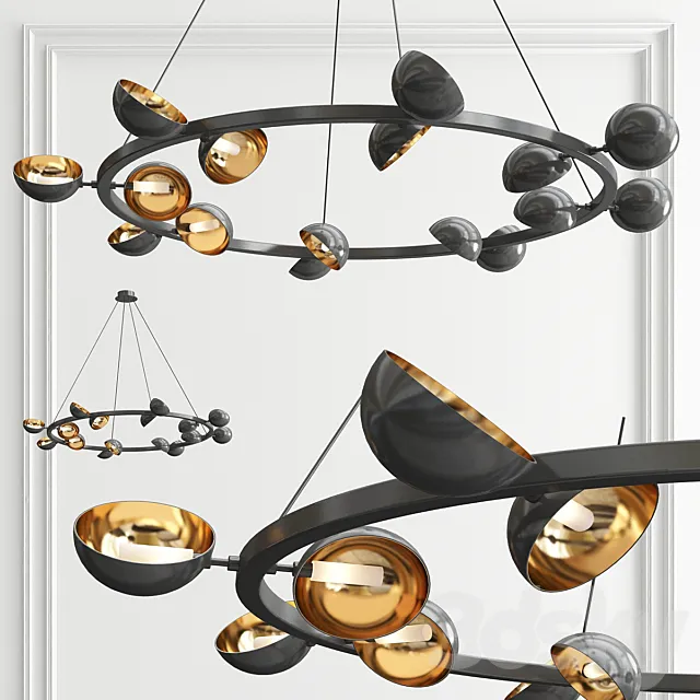 Avion chandelier by Jonathan Browning 3DS Max Model