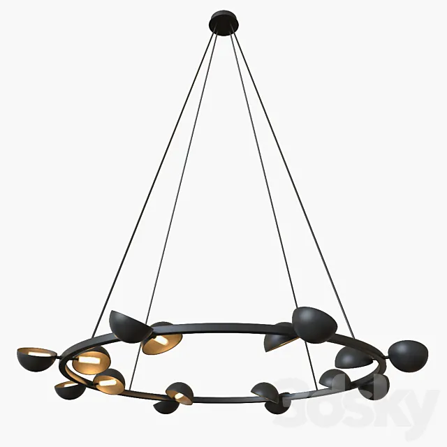 Avion round 16 lights chandelier 3DS Max Model