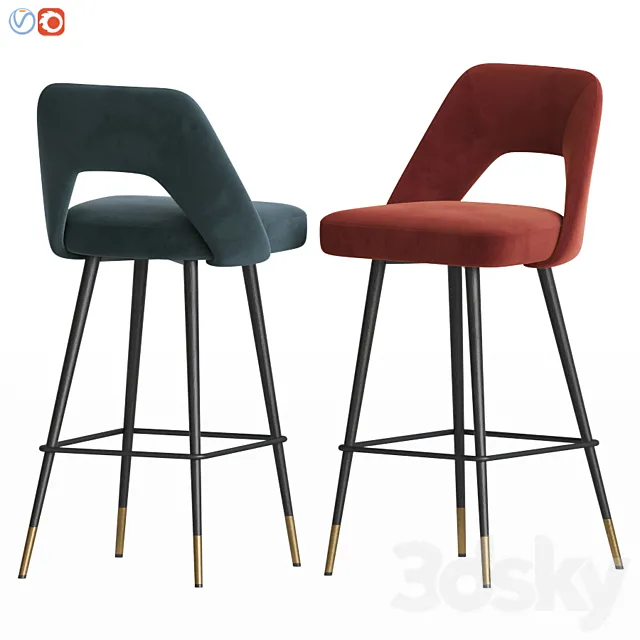 Avorio Bar Stool Eichholtz 3ds Max