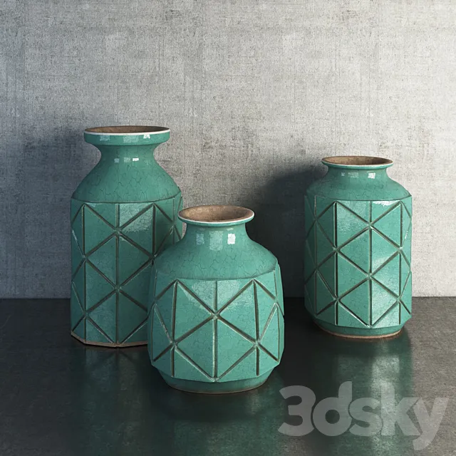 Avron Ceramic Vases 3DS Max Model