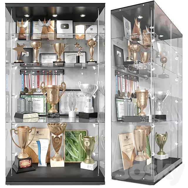 Award cabinet 3DSMax File