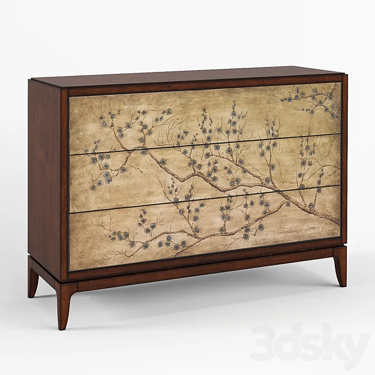 Awesome Blossom Caracole Chest 3DS Max