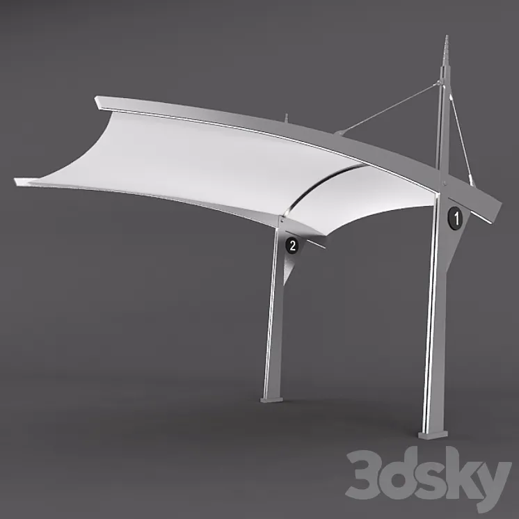 awning canopy 3DS Max