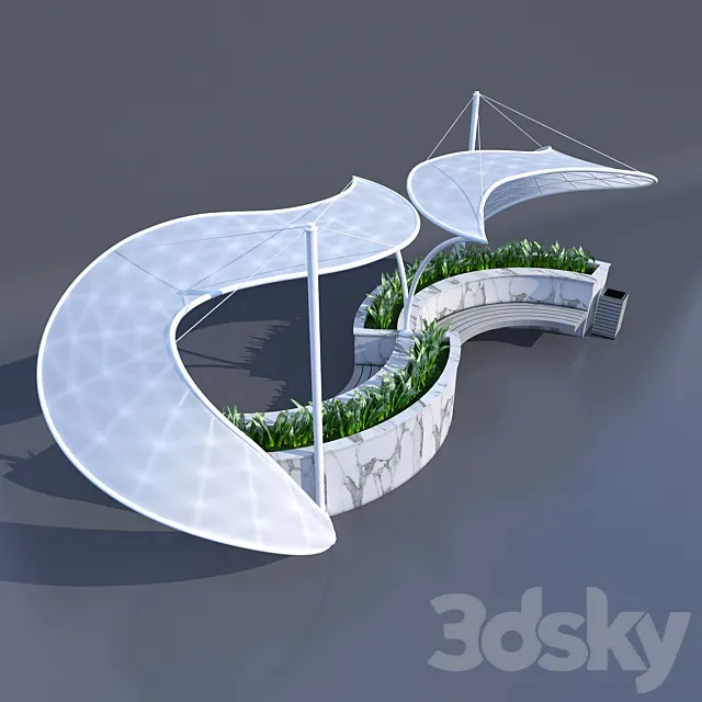 awning decorative arbor 3ds Max