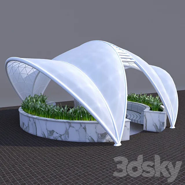 Awning decorative arbor 3DSMax File