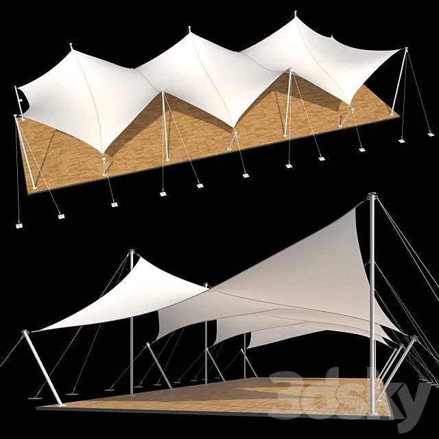 Awning structure 3 3ds Max