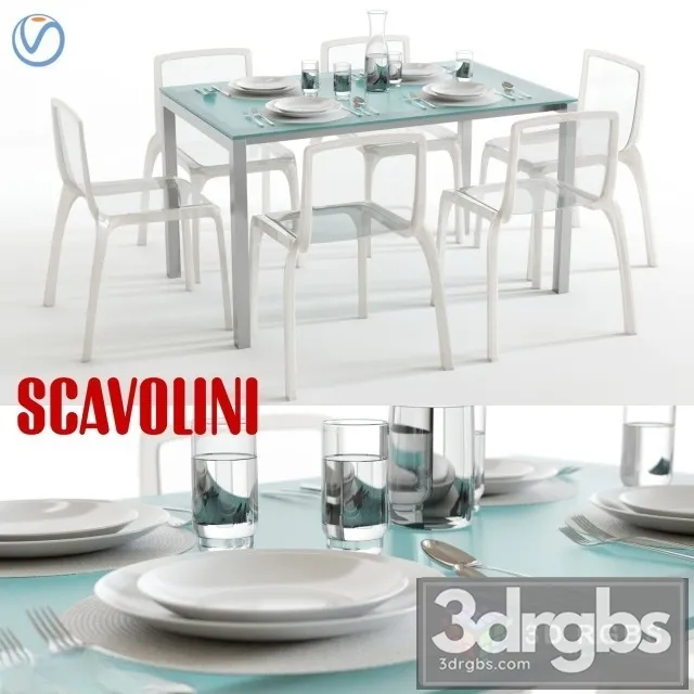 Axel Scavolini  Table and Chair 3dsmax Download