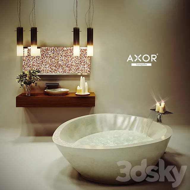 Axor Massaud + trivia bathroom 3ds Max