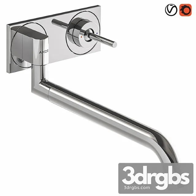 Axor Uno Single Lever Kitchen Mixer For Concealed Installation Wall Mounted 3dsmax Download