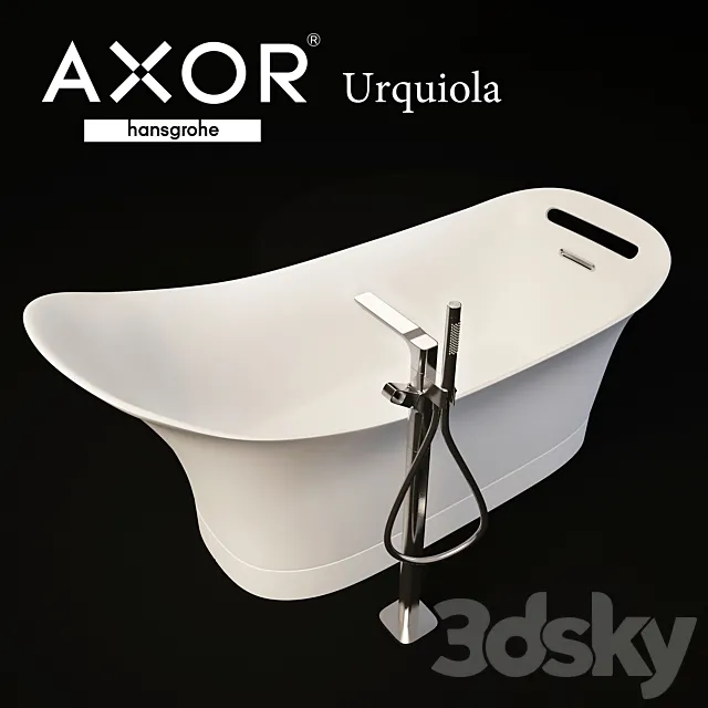 AXOR Urquiola Bathtub 1800 mm + bath faucet floor-standing 3ds Max