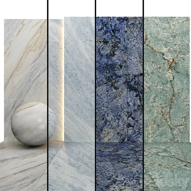 AY Slab Marble Set 016 3dsMax Model
