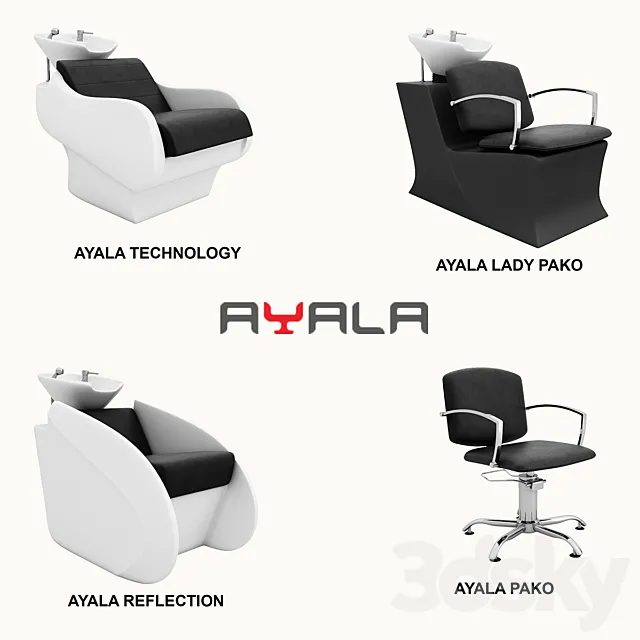 AYALA – hairdresser equipment 3ds Max