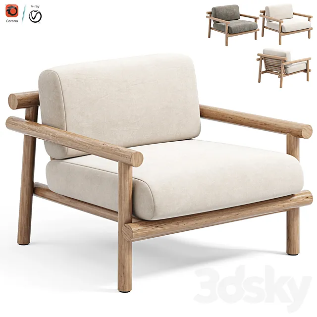 Ayana armchair by B&B Italia 3ds Max