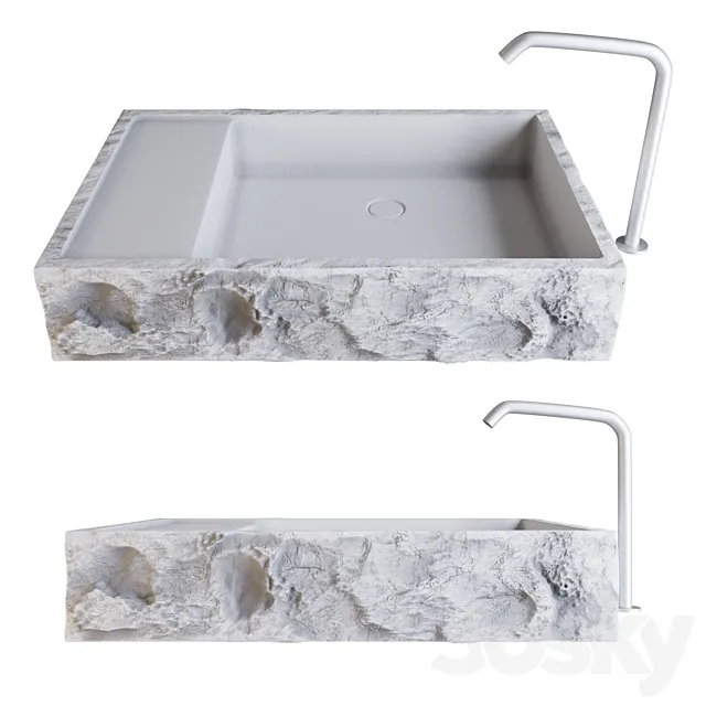 AYANI Countertop washbasin and ceadesign MIL70 3DS Max Model