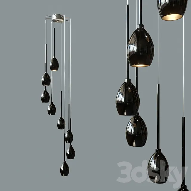 Azzardo Izza 8 (MD 1288A-8BL SHINY BLACK) 3ds Max