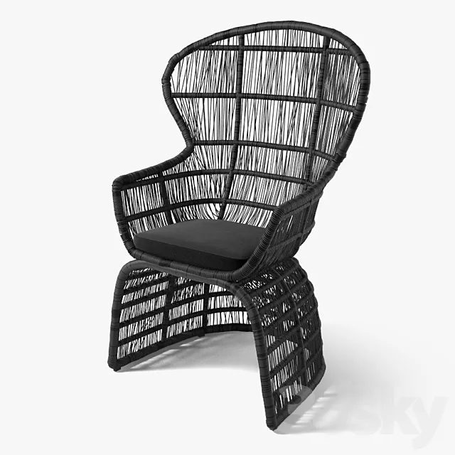 B & B Crinoline Armchair 3ds Max