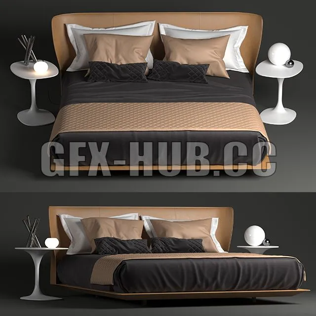 b & b italia alys bed 3dsMax Model