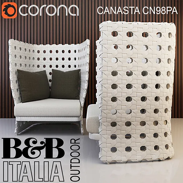 B & B Italia Canasta CN98PA 3ds Max