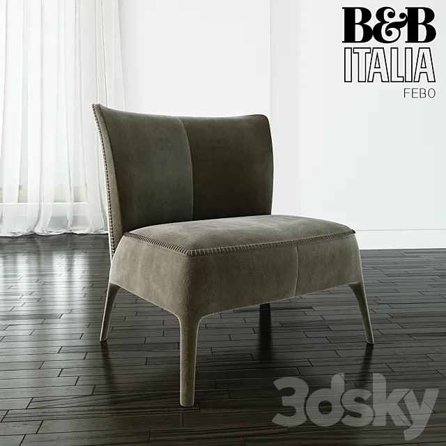 B & B Italia – FEBO low chair 3DS Max Model