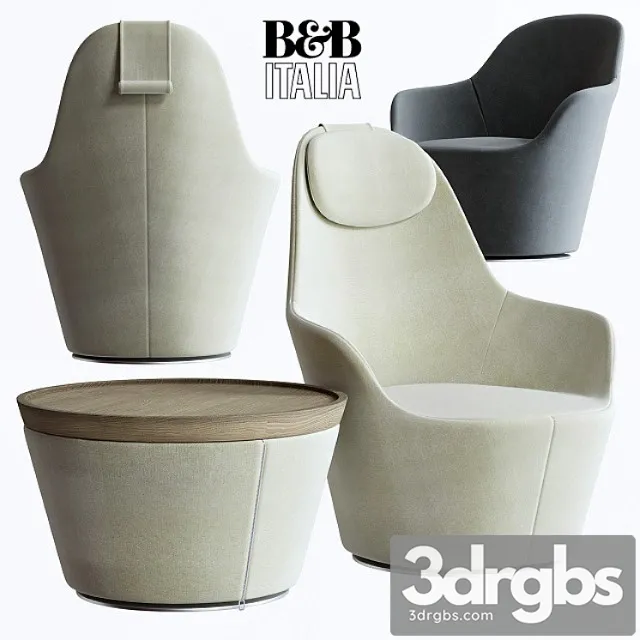 B & b italia harbor armchair 3dsmax Download