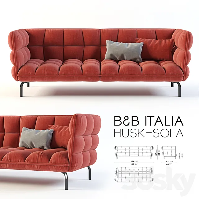 B & B ITALIA HUSK SOFA 3DS Max Model