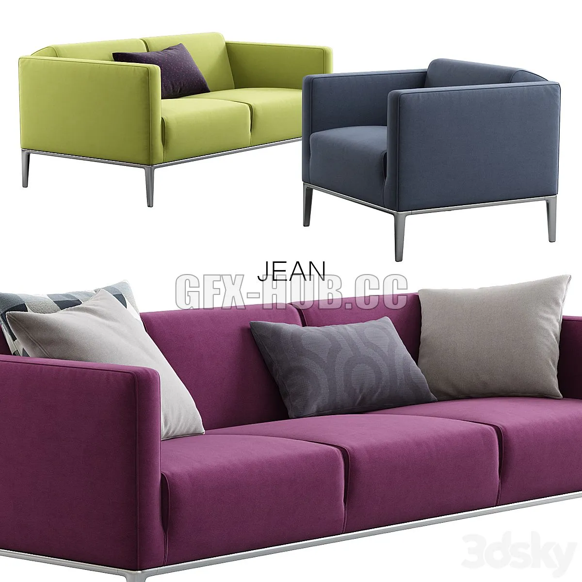 B & B Italia Jean 3dsMax Model