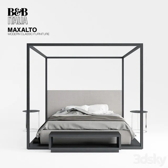 B & B Italia – Maxalto Alcova bed 3dsMax Model