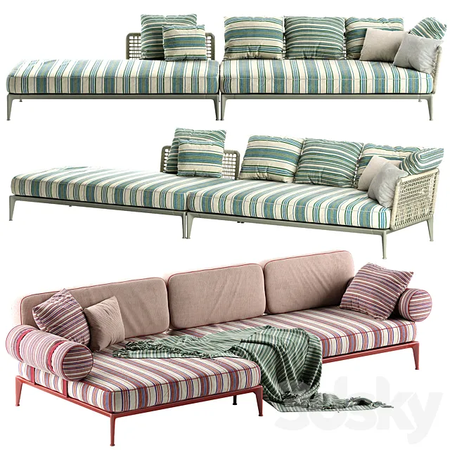 B & B Italia Ribes sofa 3 3DSMax File