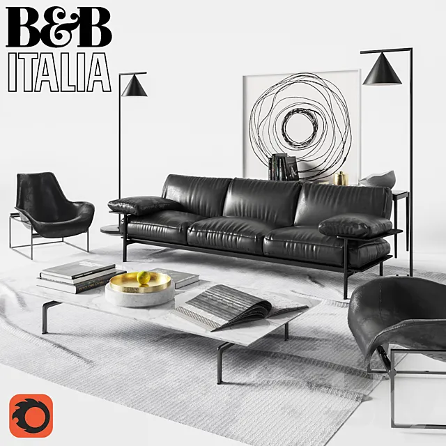 B & B Italia Sofa Diesis 3DSMax File