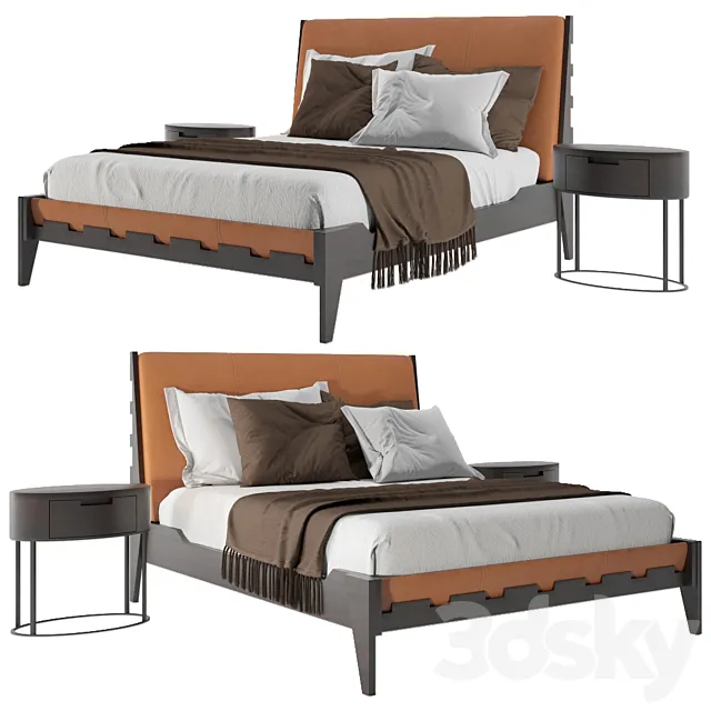 B & B Italy Talamo Bed 3ds Max