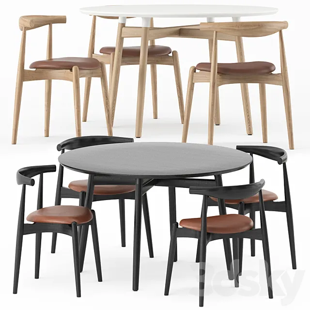 BA103-120 PRELUDIA ROUND TABLE CH20 by Carl Hansen & Son 3DS Max Model