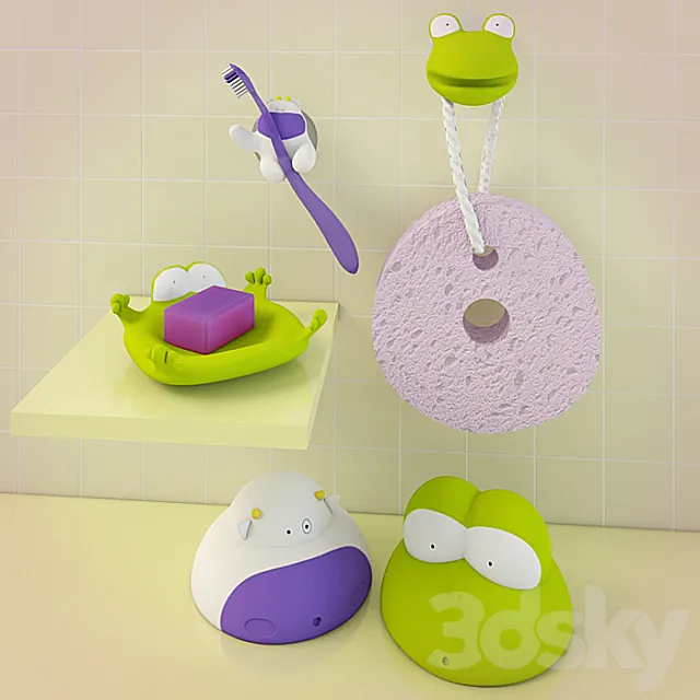 Baby bath accessories 3DS Max Model