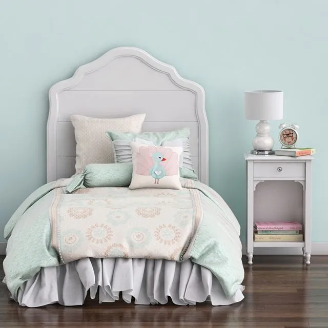 Baby bed and nightstand Juliette Pottery barn kids 3dsMax Model