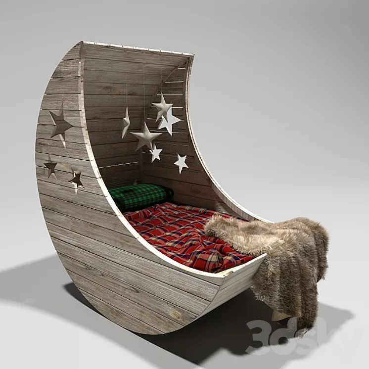 Baby bed "Moon" 3DS Max