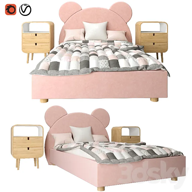 Baby bed Teddy 3DSMax File