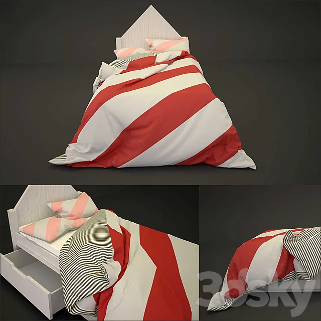 Baby bed with linen 3DSMax File
