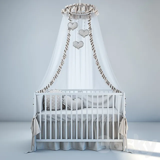 Baby bedding and bed IKEA 3DSMax File