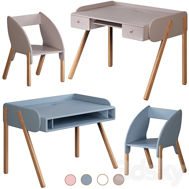Baby Chipak Desk And Chair Set 3ds Max