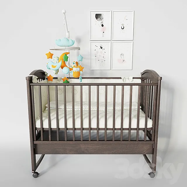 Baby cot Fiorellino Penelope 3ds Max