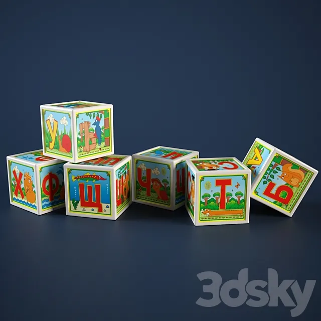 baby cubes 3DSMax File