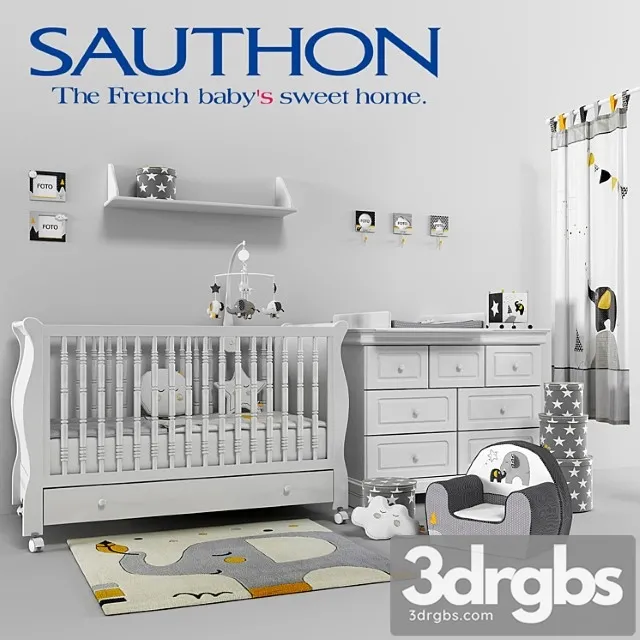 Baby Room Sauthon Babyfan Sauthon Elodie Blanc 3 3dsmax Download