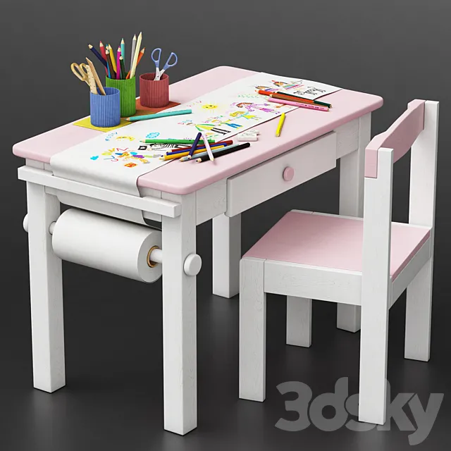 Baby table set 3DSMax File