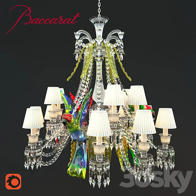 Baccarat – Zenith Collection with parrots 3DS Max Model