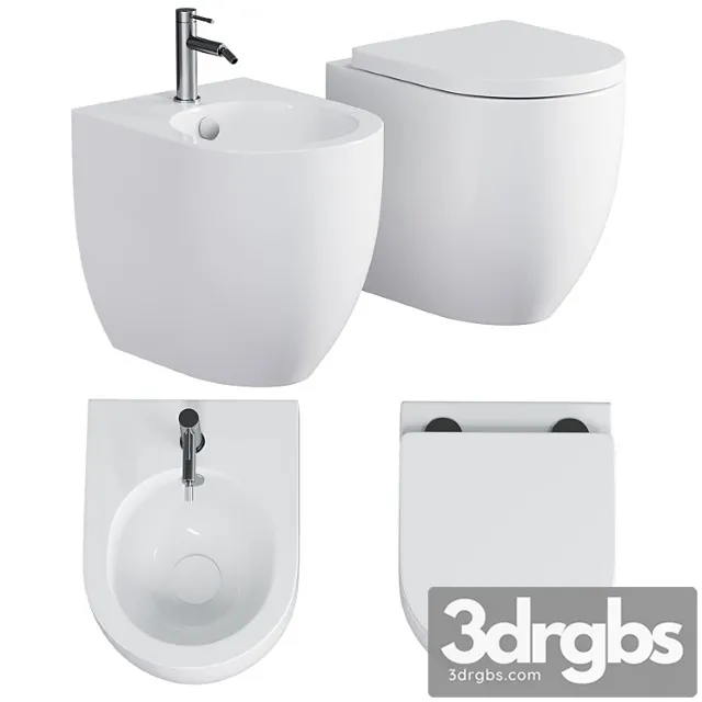 Back to wall wc and bidet 48cm flo kerasan