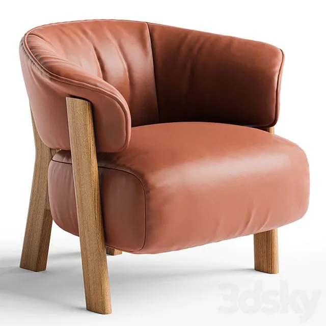 Back Wing Armchair 3dsMax Model