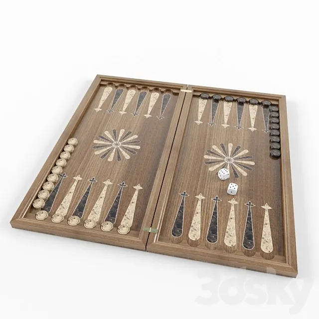 Backgammon 3DS Max Model